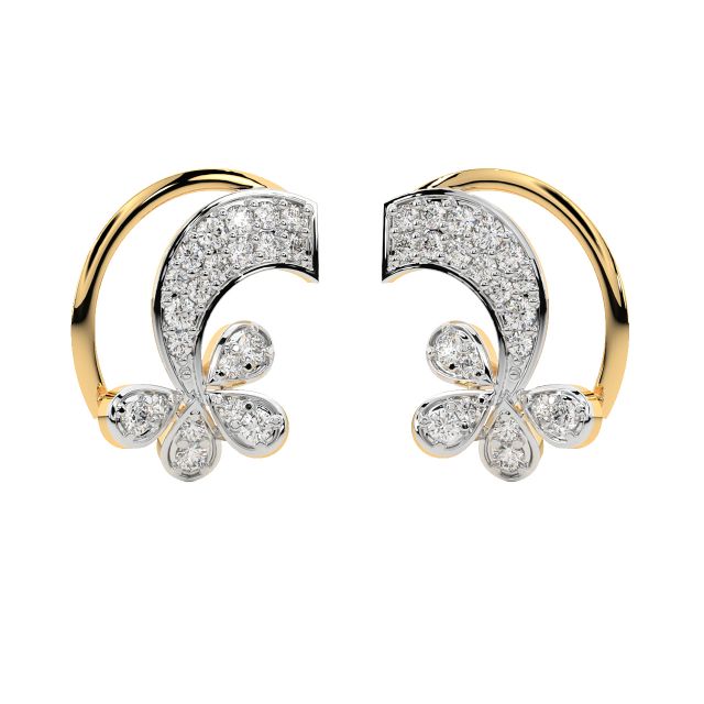 Rey Round Diamond Stud Earrings